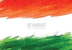 Abstract watercolor indian independence day texture background vector