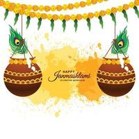 Beautiful illustration of dahi handi for hindu festival background vector