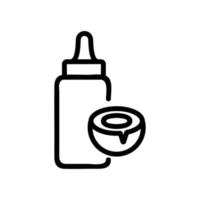 coconut milk bottle icon vector outline illustration