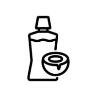 coconut liquid tube icon vector outline illustration