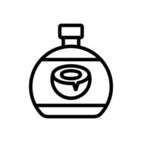 coconut aromatic shampoo icon vector outline illustration