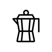 coffee maker icon vector. Isolated contour symbol illustration vector