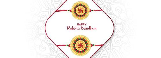 Indian festival raksha bandhan wishes card celebration banner design vector