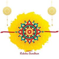 Indian religious festival raksha bandhan card background vector