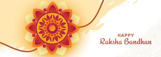 feliz raksha bandhan festival tarjeta banner fondo vector