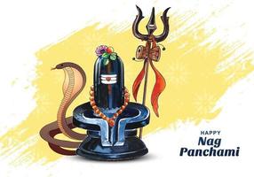 Happy naag panchami indian festival background vector