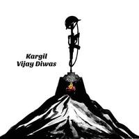 26 de julio kargil vijay diwas para el fondo del día de la victoria de kargil vector