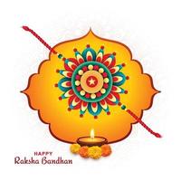 Realistic raksha bandhan concept card background vector