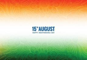 Beautiful indian independence day card background vector