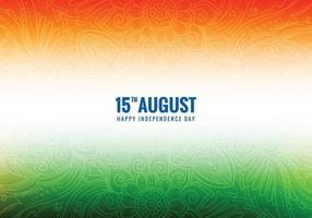 Beautiful indian independence day card background vector