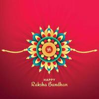 Elegant raksha bandhan greeting card colorful background vector