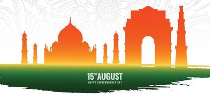 India independence day celebration on 15 august background vector