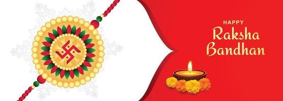 Beautiful celebration hindu festival raksha bandhan banner background vector