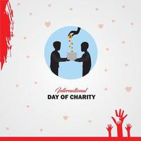 International Day of Charity. September 5.Template for background, banner, card, poster. Vector illustration