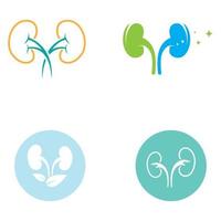 Ilustración de vector de logotipo de salud renal