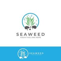 Seaweed logo with template illustration vector design.