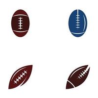 Rugby Ball American Football Icon Vector Logo Template