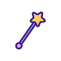 Magic stick icon vector. Isolated contour symbol illustration vector