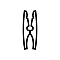 clothes pin icon vector. Isolated contour symbol illustration vector