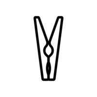 clothes pin icon vector. Isolated contour symbol illustration vector