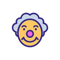 circus character with sly smile icon vector outline illustration