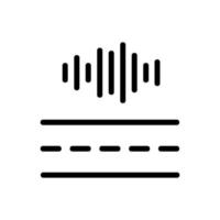 ilustración de contorno de vector de icono de caminos de sonido