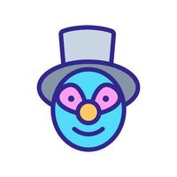 clown eye makeup in high hat icon vector outline illustration