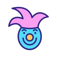 clown circus character icon vector outline illustration