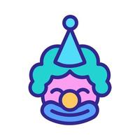 satisfied birthday clown icon vector outline illustration