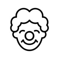 satisfied clown mask icon vector outline illustration