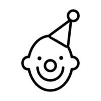 ilustración de contorno de vector de icono de niño de cumpleaños