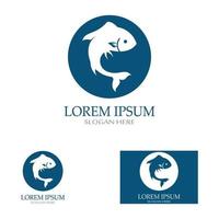 Fish logo template vector