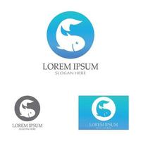 Fish logo template vector