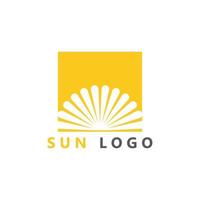Ocean Sunset Logo Design Inspiration. isolated on white background vector