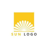 Ocean Sunset Logo Design Inspiration. isolated on white background vector