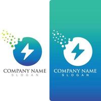 Thunderbolt flash energy  logo and symbol vector