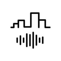 city noise icon vector outline illustration