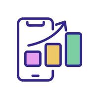 smartphone faster icon vector outline illustration