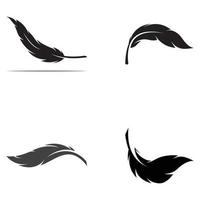 Feather pen Logo template vector