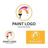 logotipo de pincel y símbolo de imagen vectorial vector