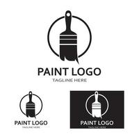 paint brush logo and symbol vector image