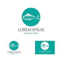 Fish logo template vector