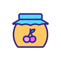 cherry jam icon vector outline illustration