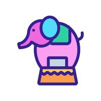 Circus elephant icon vector. Isolated contour symbol illustration vector