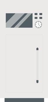 Laboratory fridge cabinet semi flat color vector object. Industrial refrigeration. Full sized item on white. Technology simple cartoon style illustration for web graphic design and animation