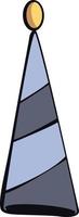 sombrero de cono objeto de vector de color semi plano