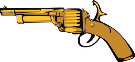 Toy revolver semi flat color vector object