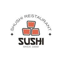 logo de sushi restaurante japones vector