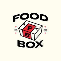 food box logo modern vector