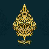 gunungan wayang javanese illustration vector